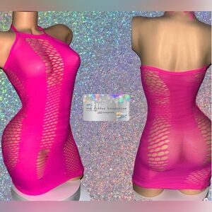 EXOTIC/ STRIPPER/ RAVE WEAR:1 PIECE DRESS WITH RHINESTONES